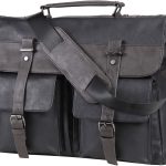 Leather Messenger Bag for Men,15.6 Inch Vintage Laptop Bag Briefcase Satchel